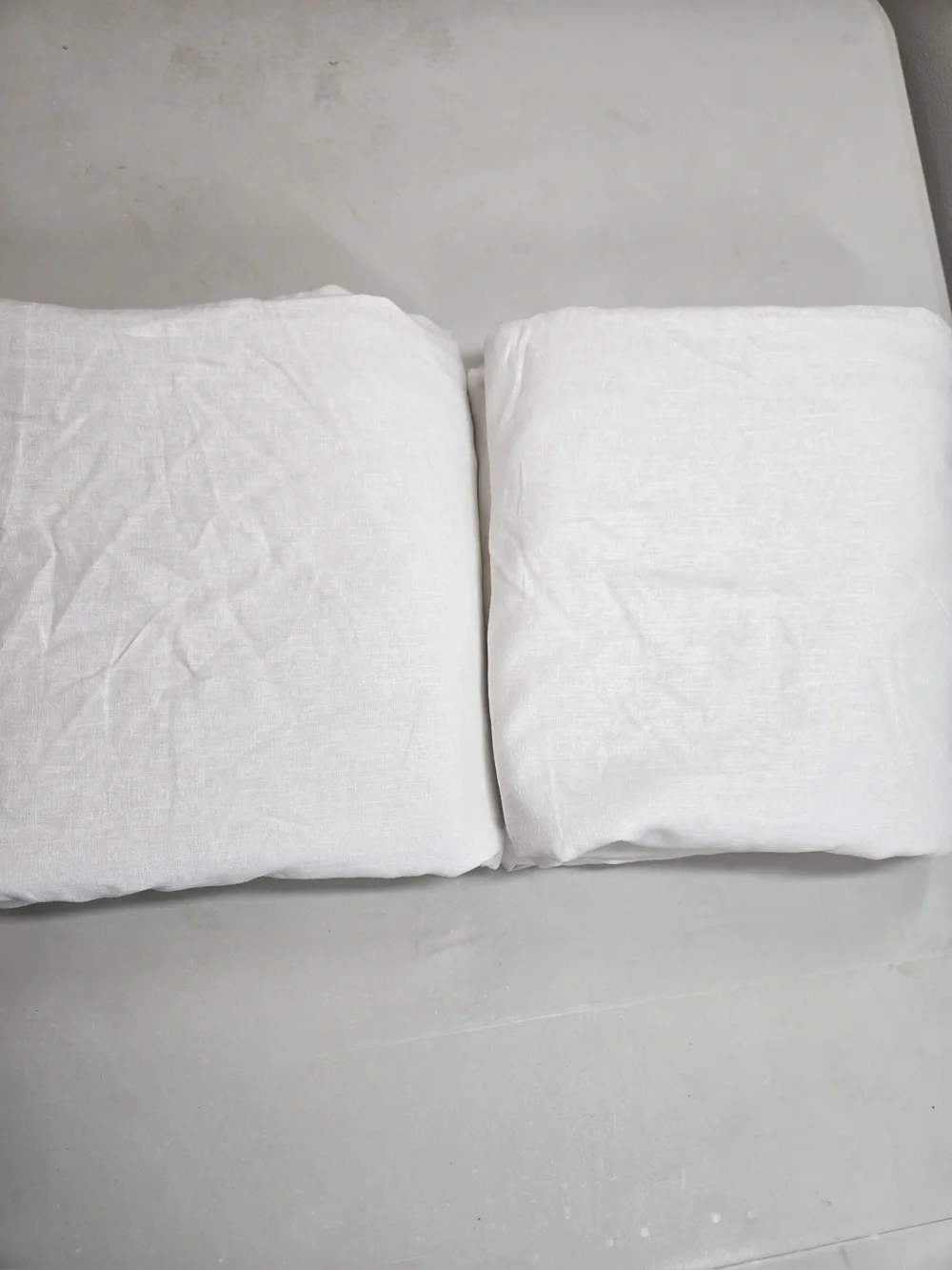 QUINCE Set Of 2 48x96 European Linen True Blackout Curtains White 0461